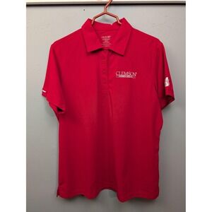 Clemson Tigers Shirt Polo Mens XL Red NCAA Football University Facilities Cobe